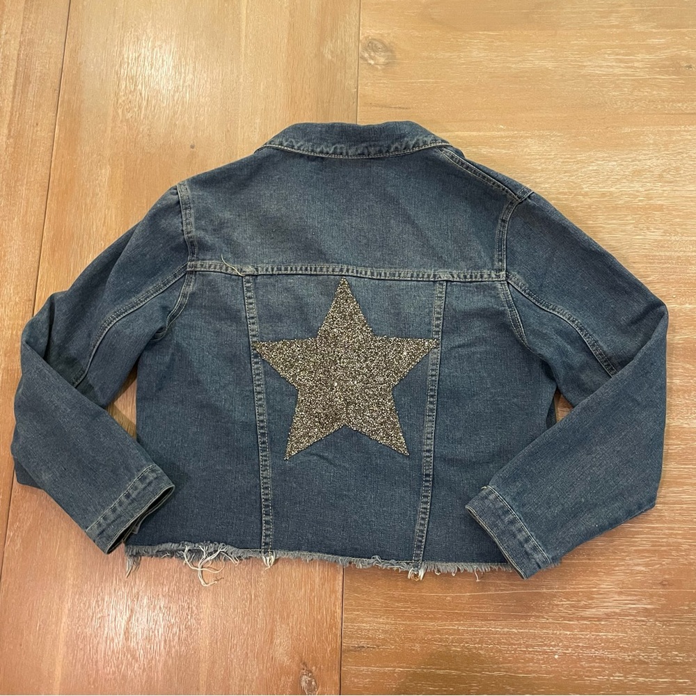 Camille & Co Jean Jacket with Glitter Star